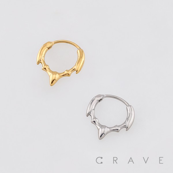 GOTHIC THORN HALO SPIKE 316L SURGICAL STEEL EARRING GOTHIC THORN HALO SPIKE 316L SURGICAL STEEL EARRING